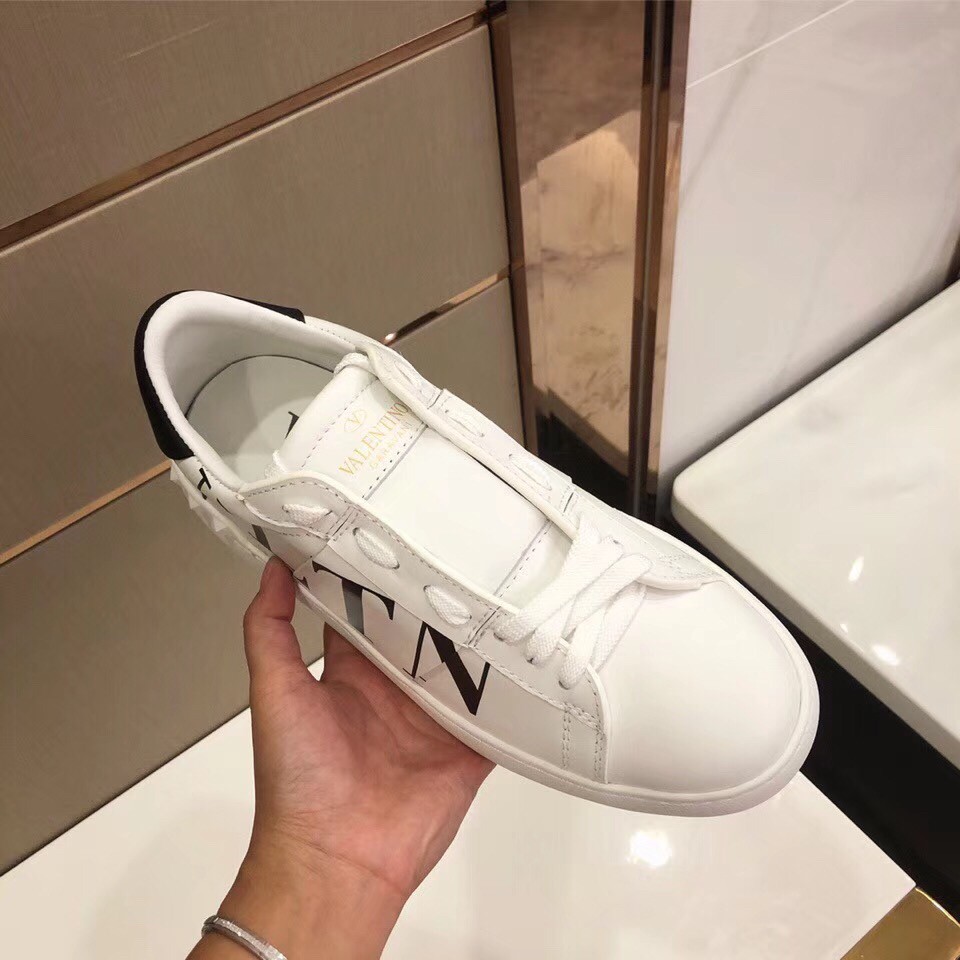 Replica Valentino Women’s VLTN Open Sneakers In White Leather 108