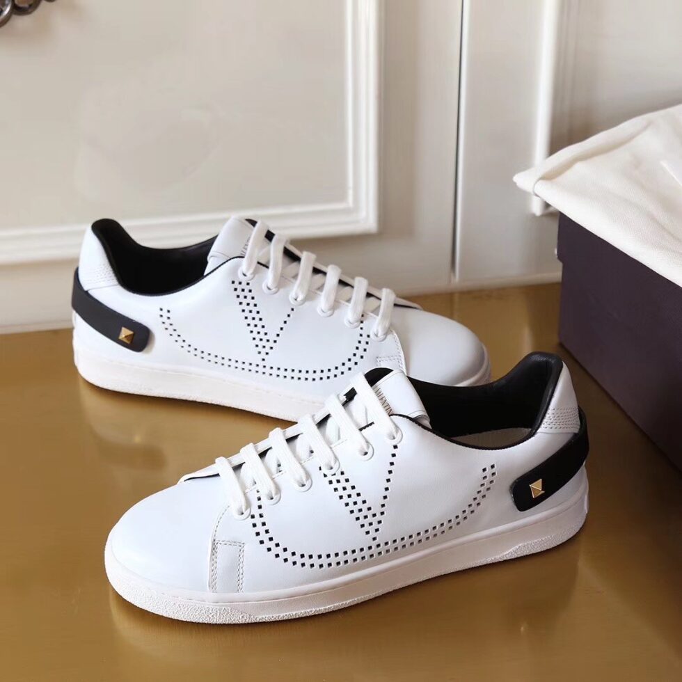 Replica Valentino Women’s Backnet Sneakers With Black Heel 107