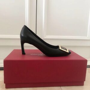 Replica Roger Vivier Belle Vivier Trompette 70mm Pumps In Black Calfskin 2