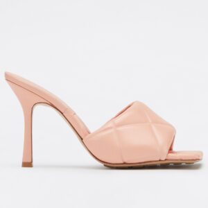 Replica Bottega Veneta Rubber Lido Sandals In Pink Quilted Lambskin